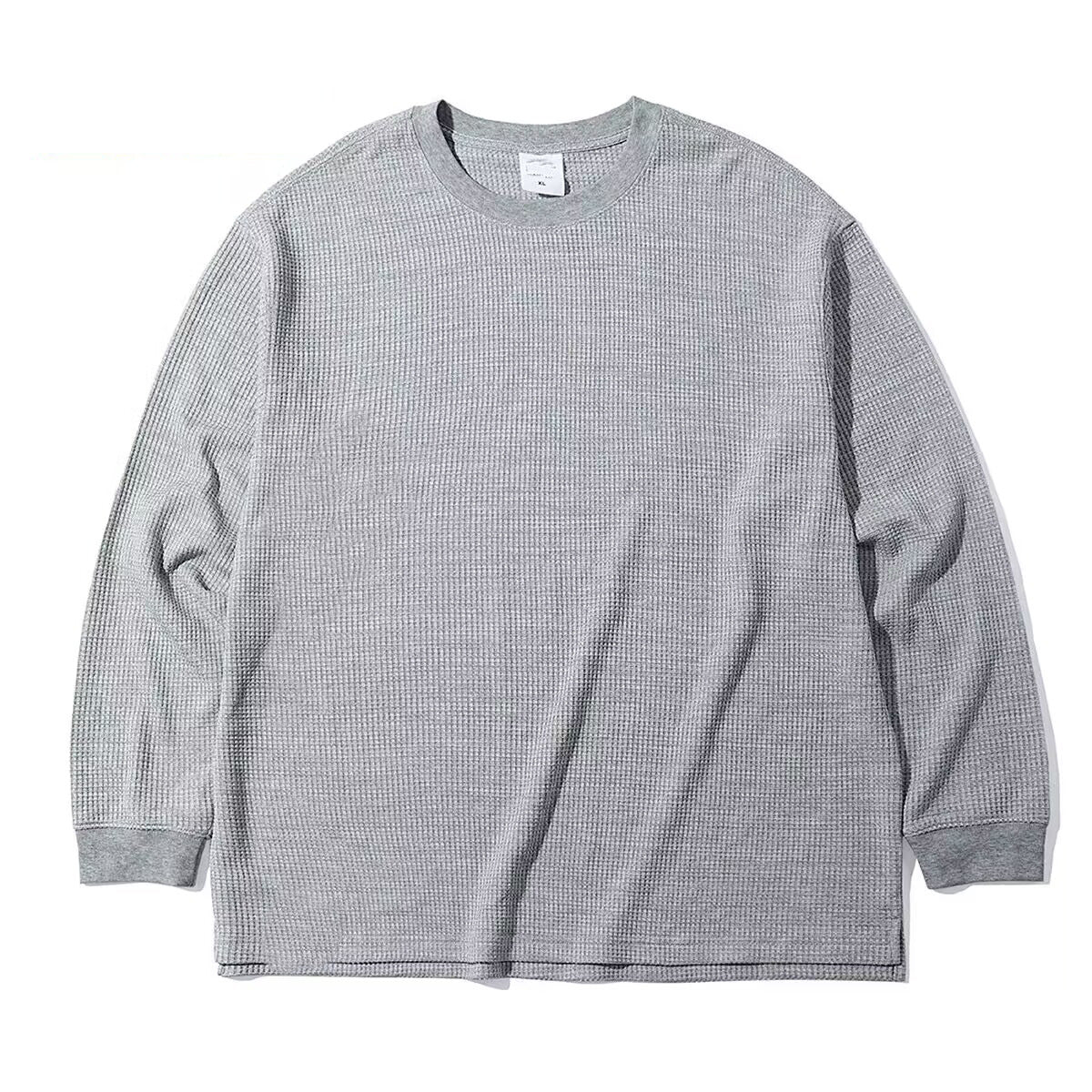 Waffle Knit Long-Sleeve Top