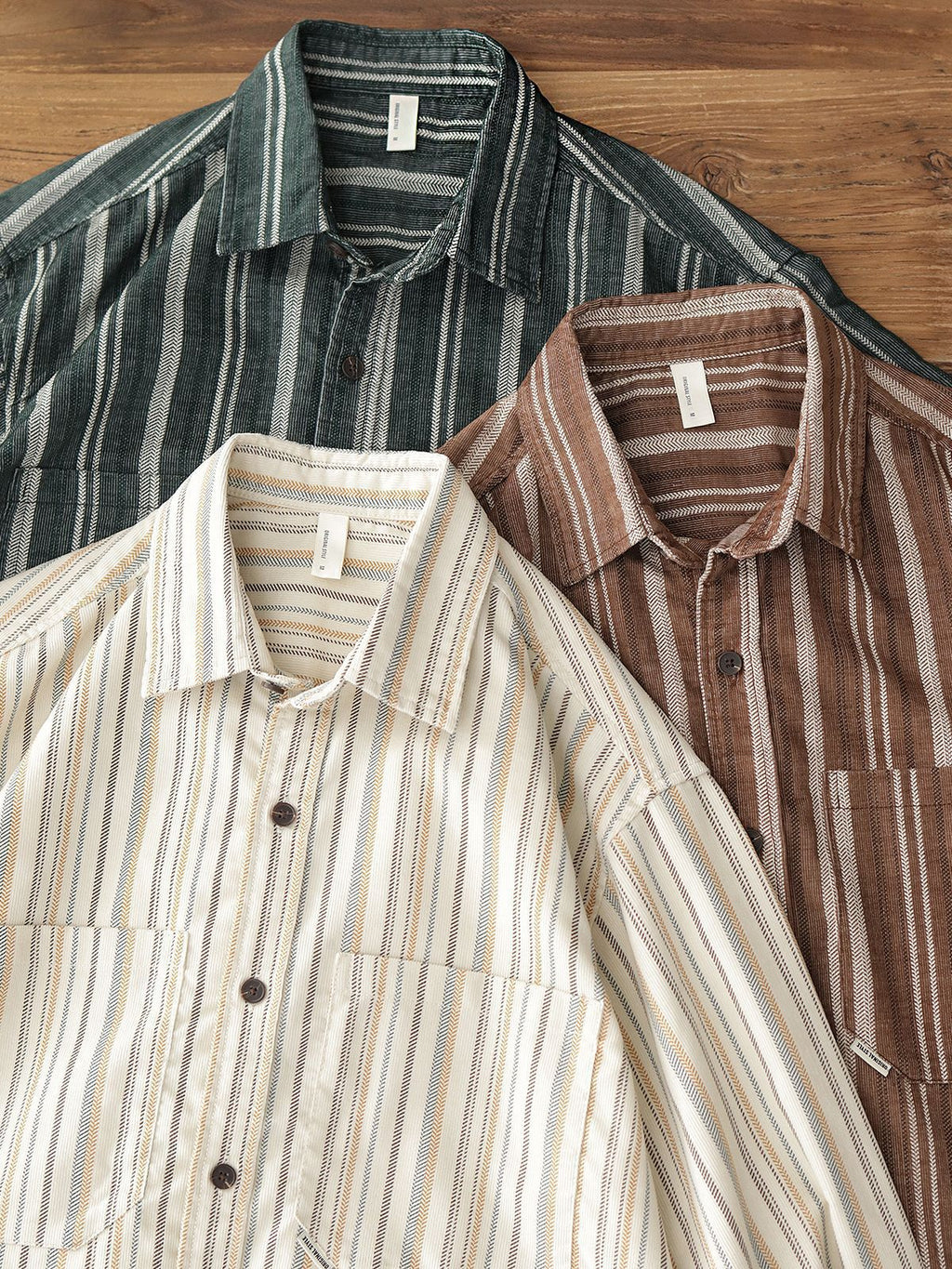 Retro Striped Corduroy Overshirt