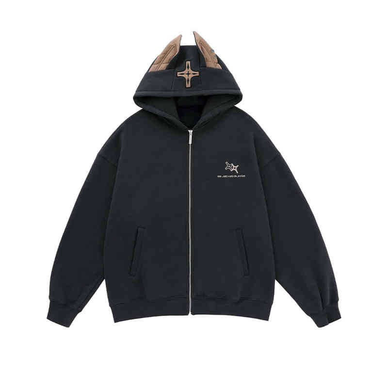 Dog Ear Zipper Hoodie