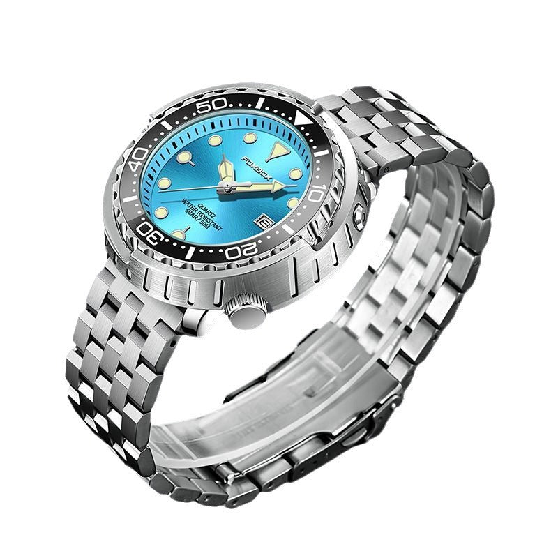 LIGE2023 cross-border exclusive FOXBOX men's quartz watch three-hand date waterproof watch business men's watch