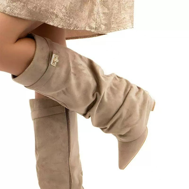 Buckle Slouch Boots