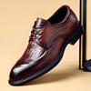Brown 8505 standard leather shoes are comfortable to buy