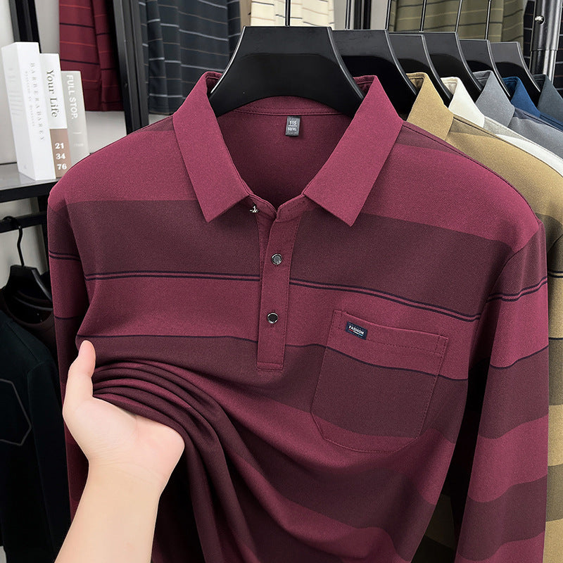 Men's Striped Polo Shirt