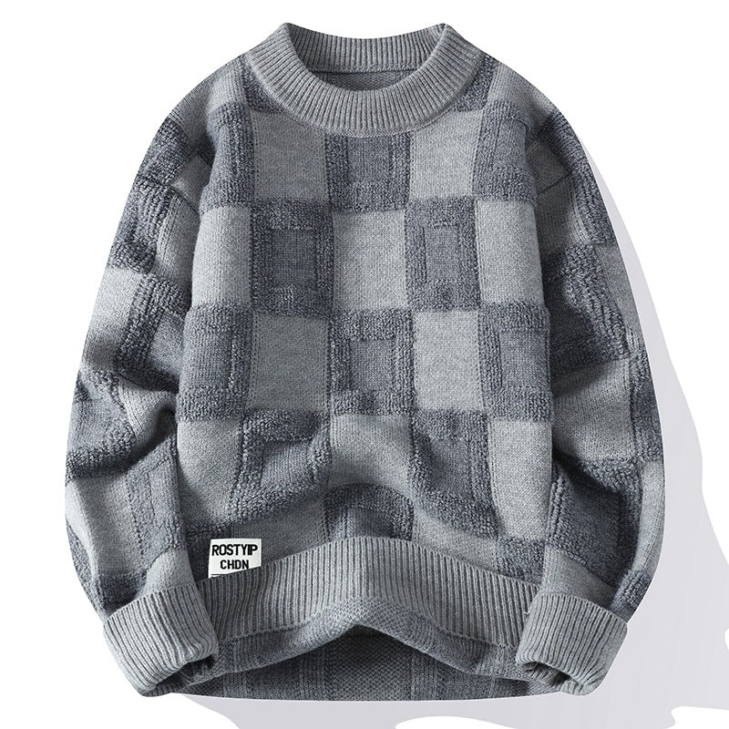 Checkerboard Knit Sweater