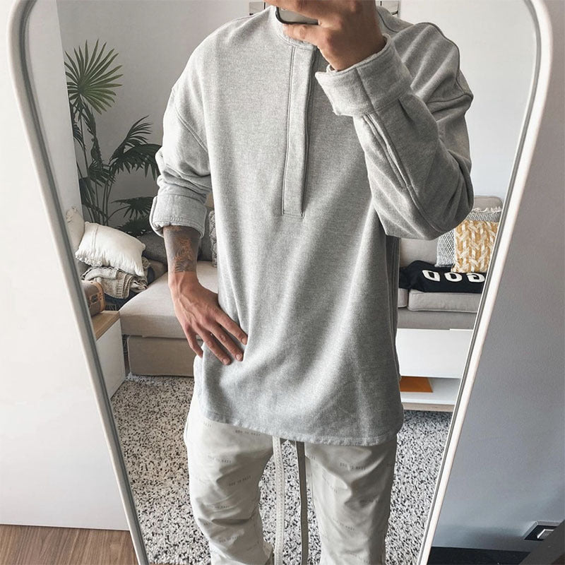 Mock Neck Pullover Sweatshirt