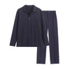 Blue long-sleeved suit