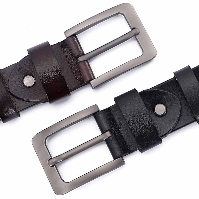Genuine Leather Pin Buckle Belt