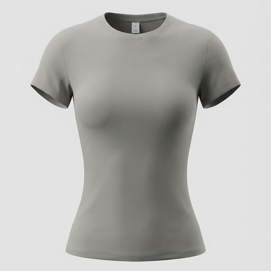 Slim-Fit Short-Sleeve Yoga Top