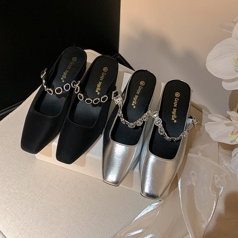 Strap Leather Mules