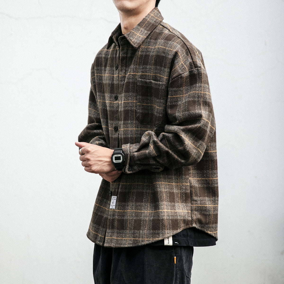 Plush Plaid Overshirt