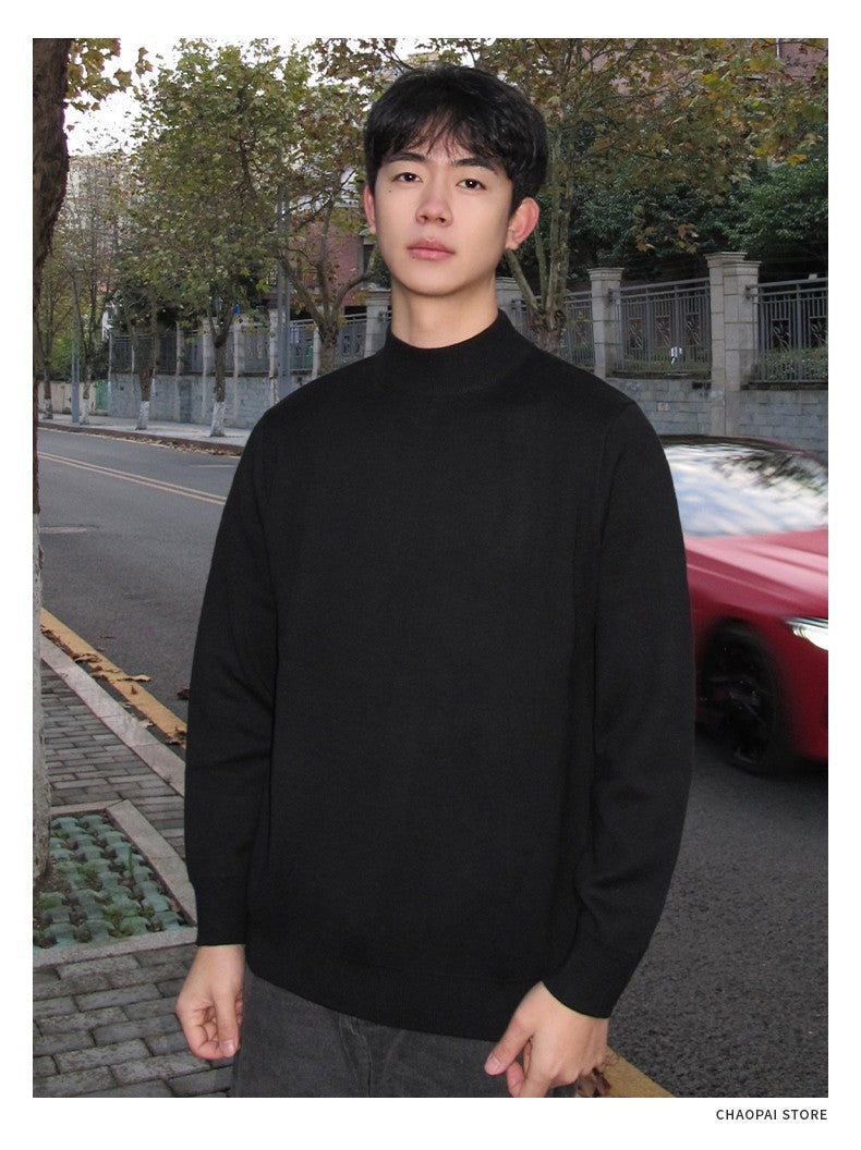 Mock Neck Knit Pullover