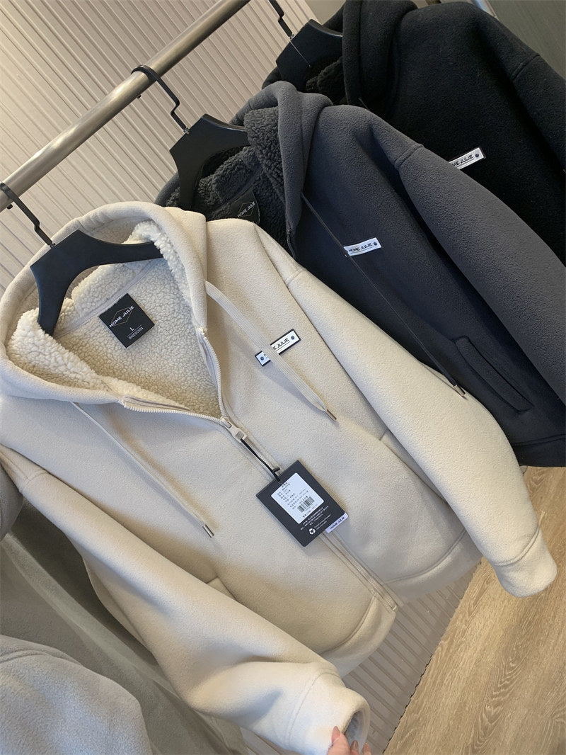 500g Heavyweight Sherpa Lined Zip Hoodie