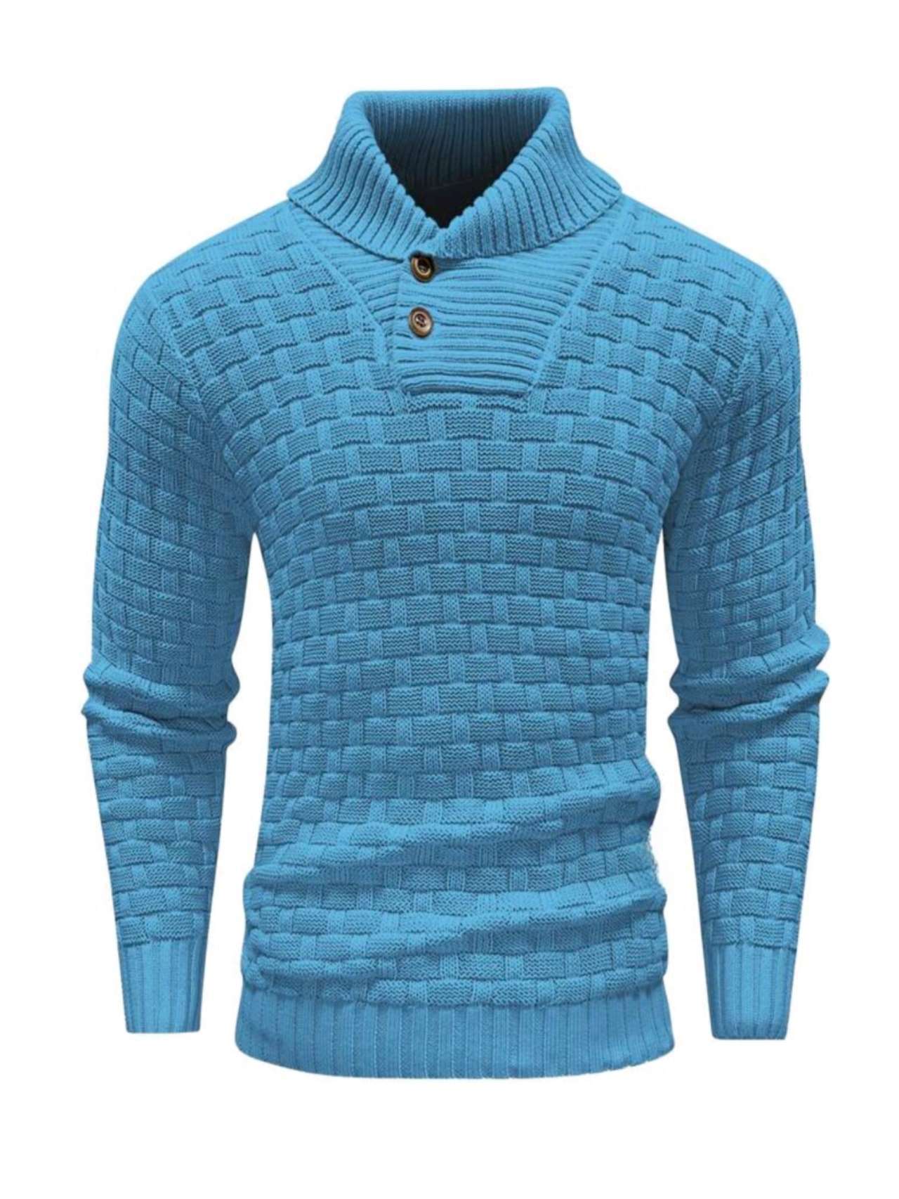 Textured Shawl Collar Pullover