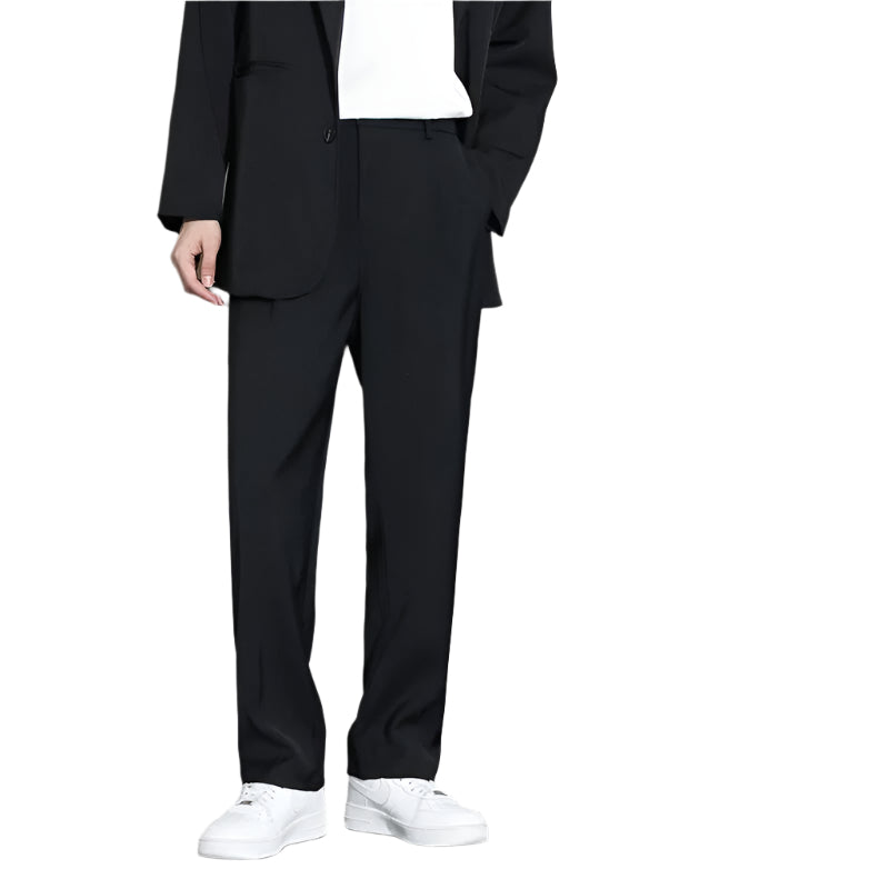 Relaxed Fit Straight Leg Trousers