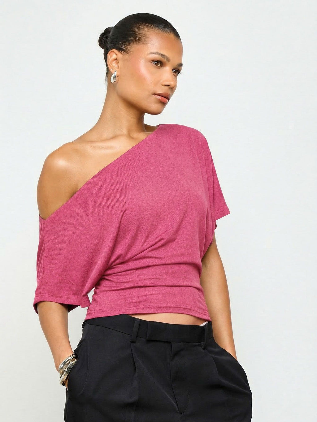 Elegant Off Shoulder Ruched Top