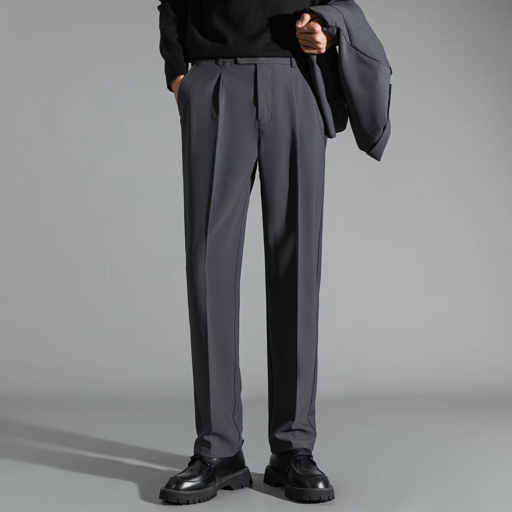 Men's Straight-Leg Business Casual Trousers