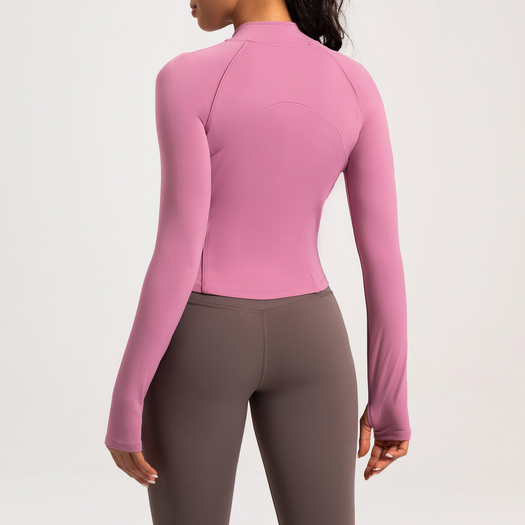Fleece-Lined Zip Yoga Jacket