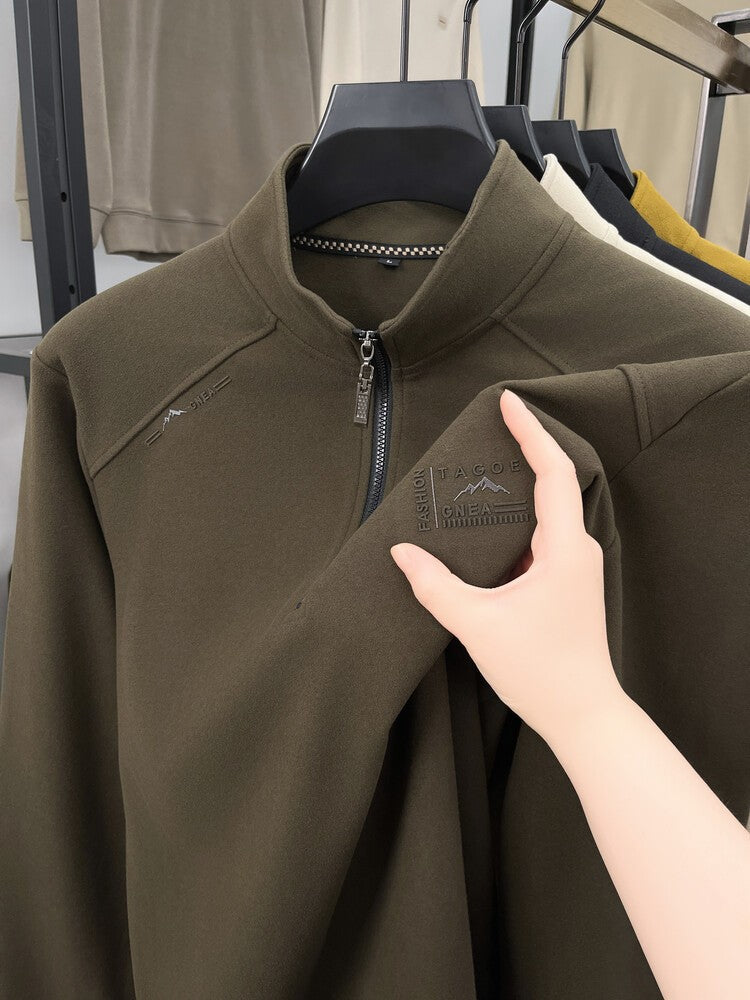 Fleece Stand-Collar Pullover