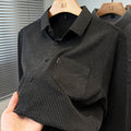 Premium Textured Vertical Stripe Button Down