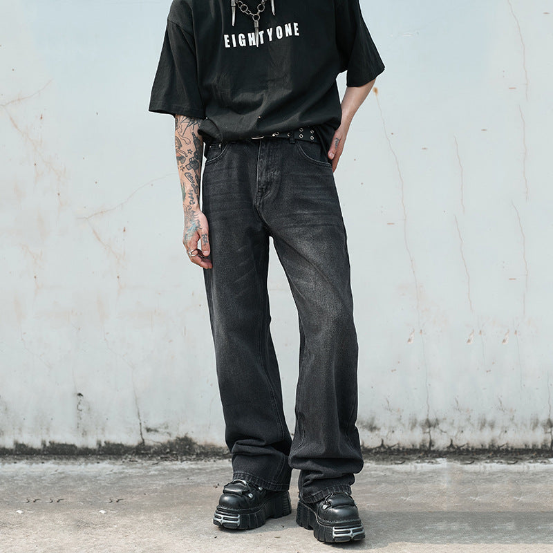 Wide-Leg Straight Jeans