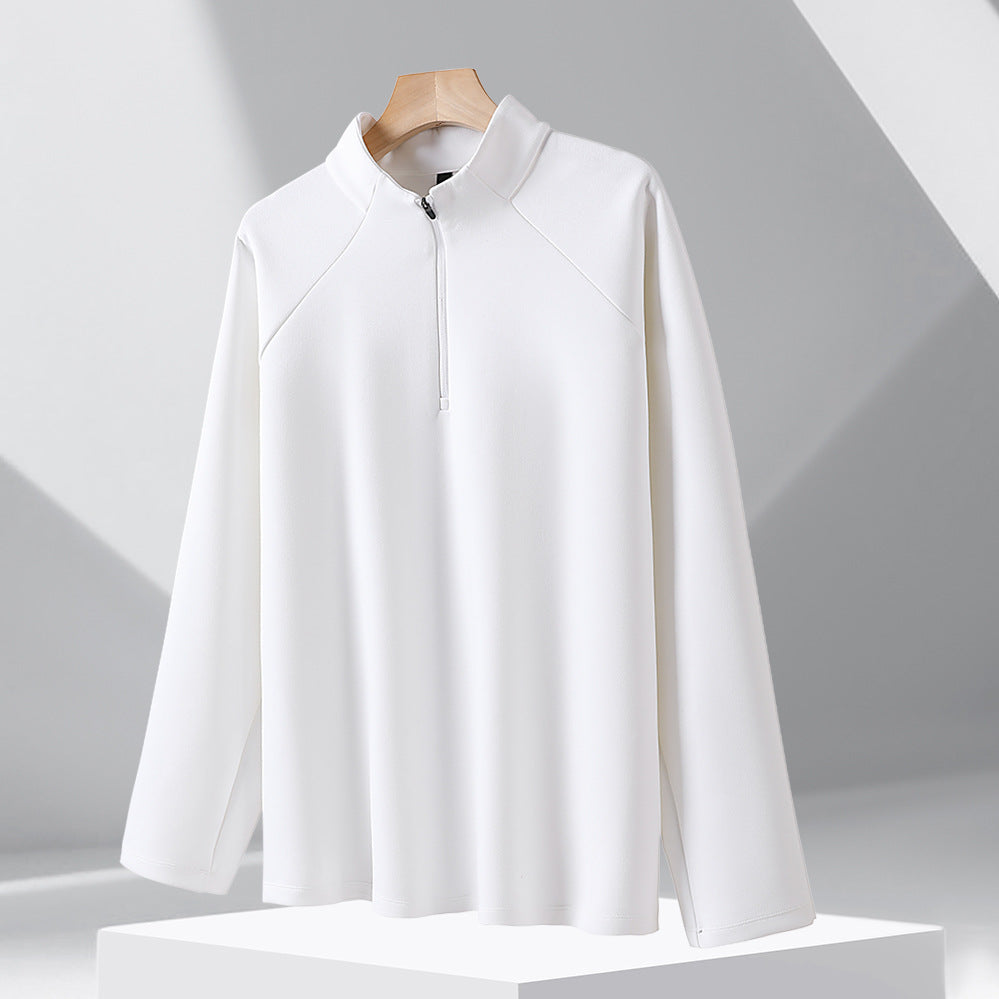 Half-Zip Stand-Collar Sweatshirt