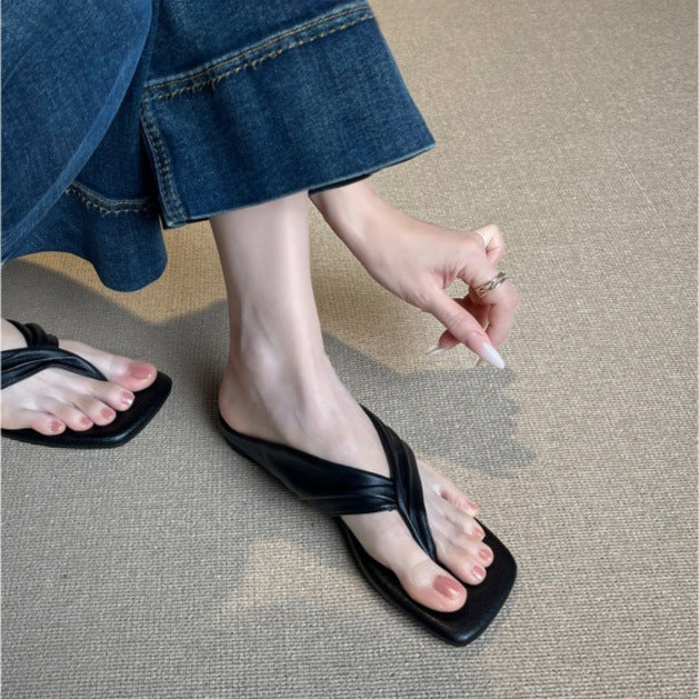 Soft Leather Flip-Flops