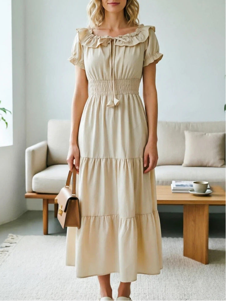 Puff Sleeve Bandeau Dress