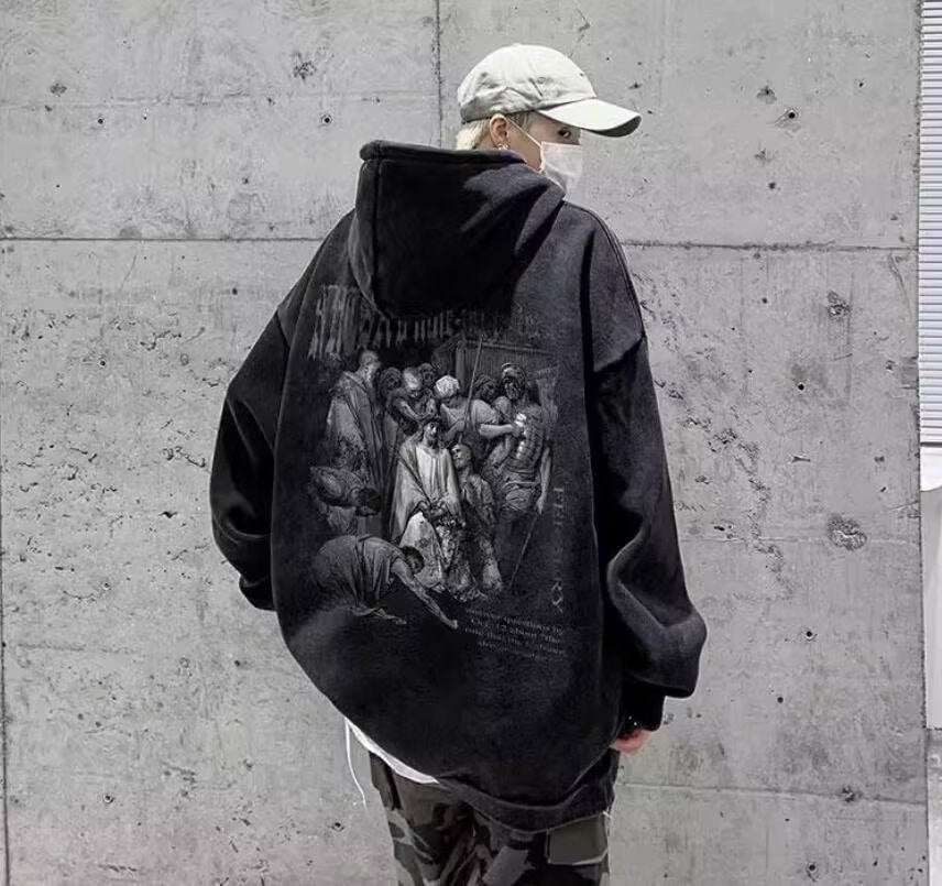 Oversized Print Hoodie