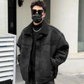 Retro Shearling-Lined Bomber Jacket