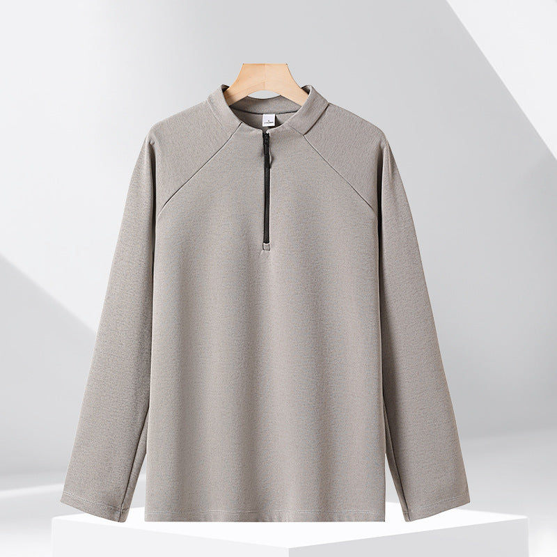 Half-Zip Stand Collar Sweatshirt