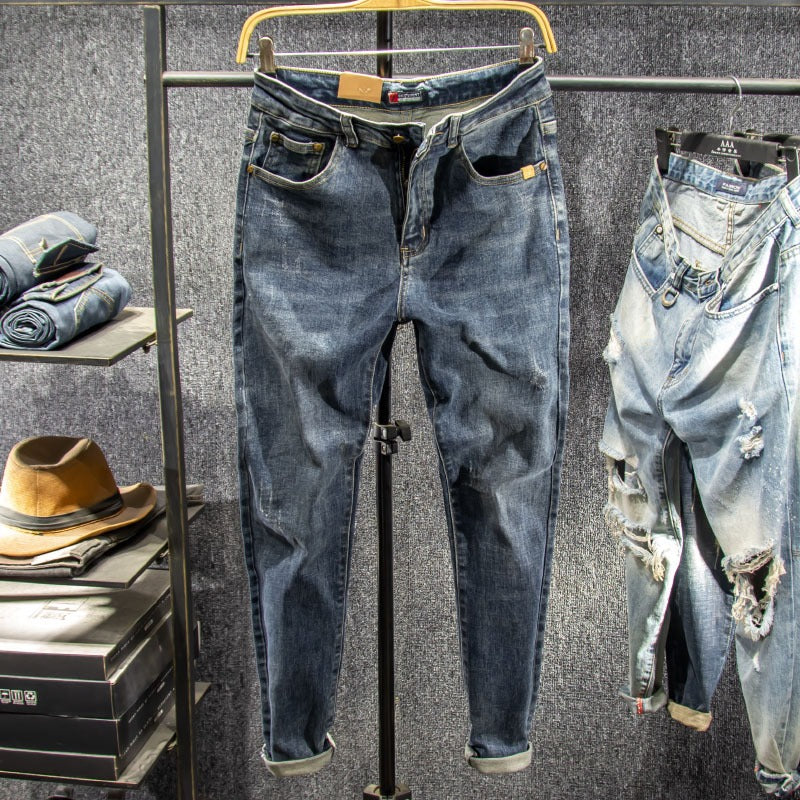 Slim-Fit Denim Pants