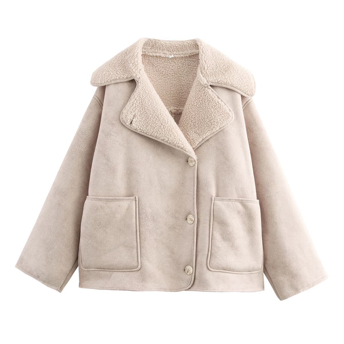 Women's Faux Leather Shearling Jacket