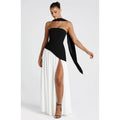 Strapless Slit Maxi Dress