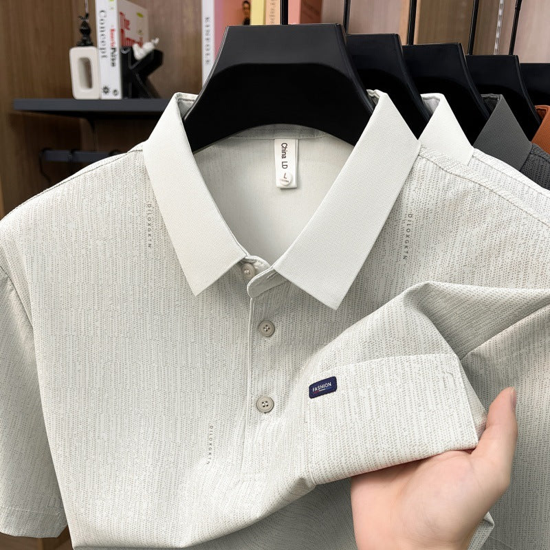 Textured Ice Silk Polo