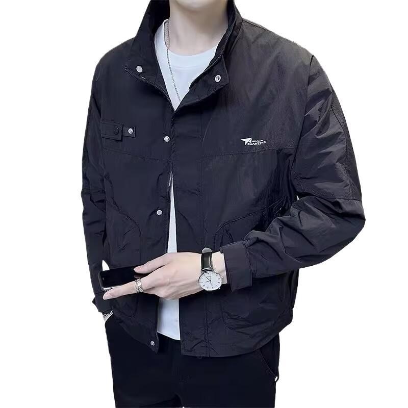 Men's Zipper Stand-Collar Jacket