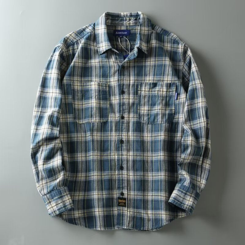 Vintage Plaid Casual Overshirt