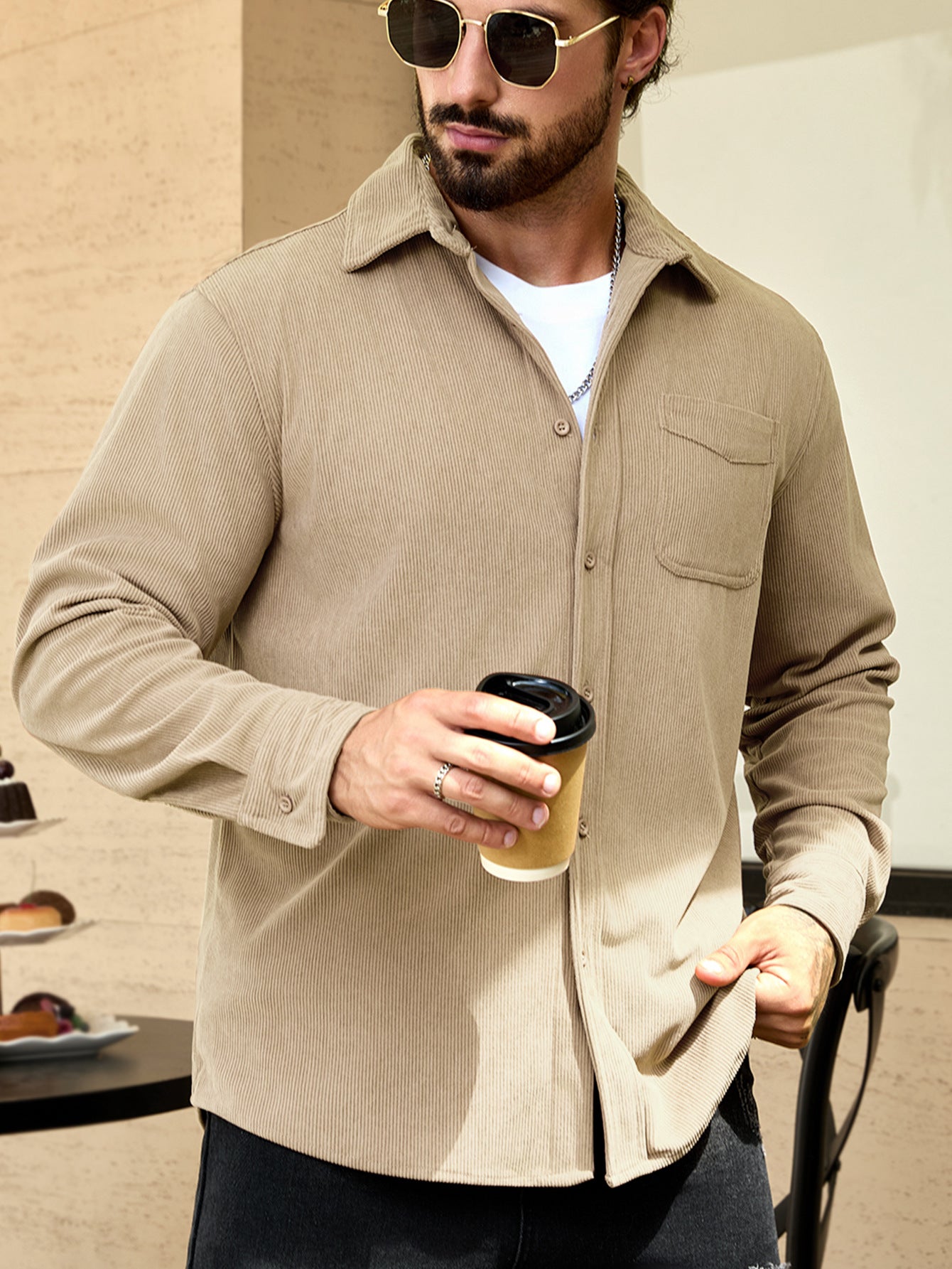 Men's Corduroy Casual Shirt