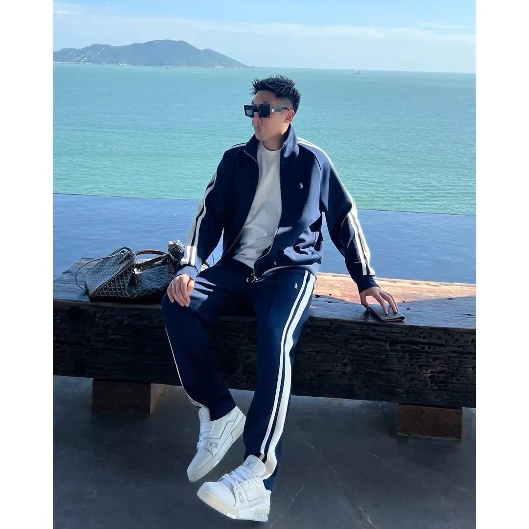 Men’s Slim-Fit Embroidered Tracksuit