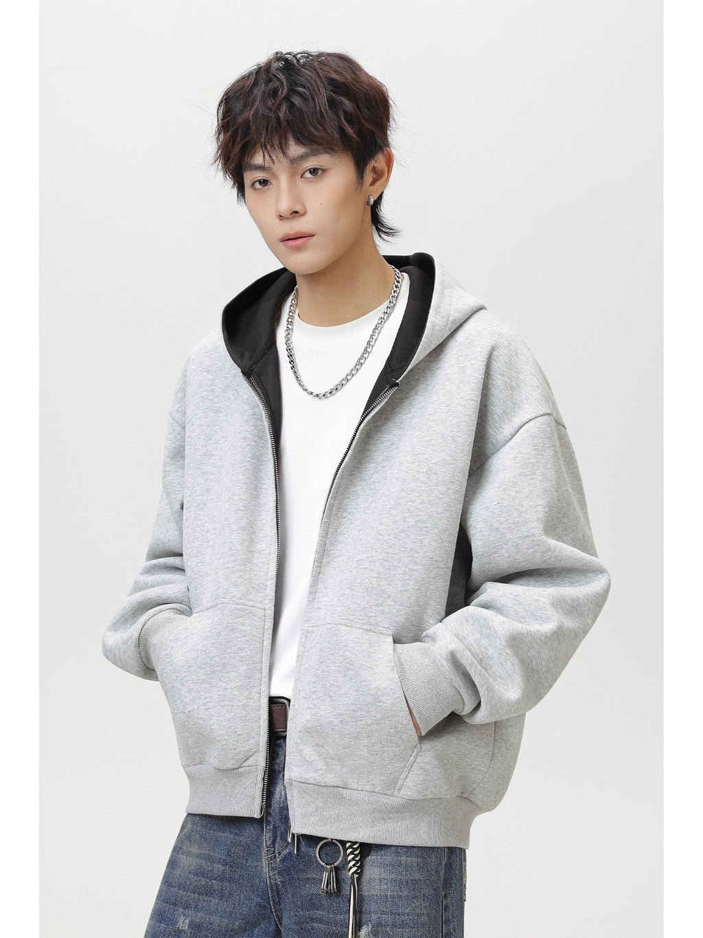 Dual-Zip Hoodie Jacket