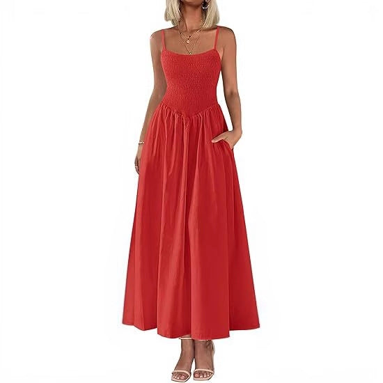 Strap Maxi Dress with Pockets
