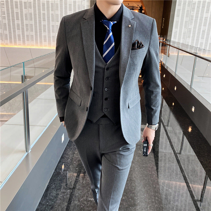 Modern Slim-Fit Three-Piece Suit
