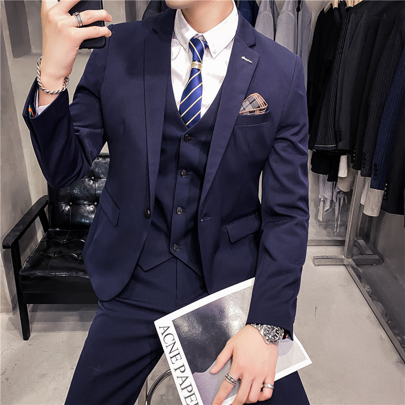 Korean Style Three-Piece Suit