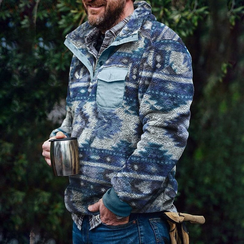 Southwestern Pattern Fleece Jacket