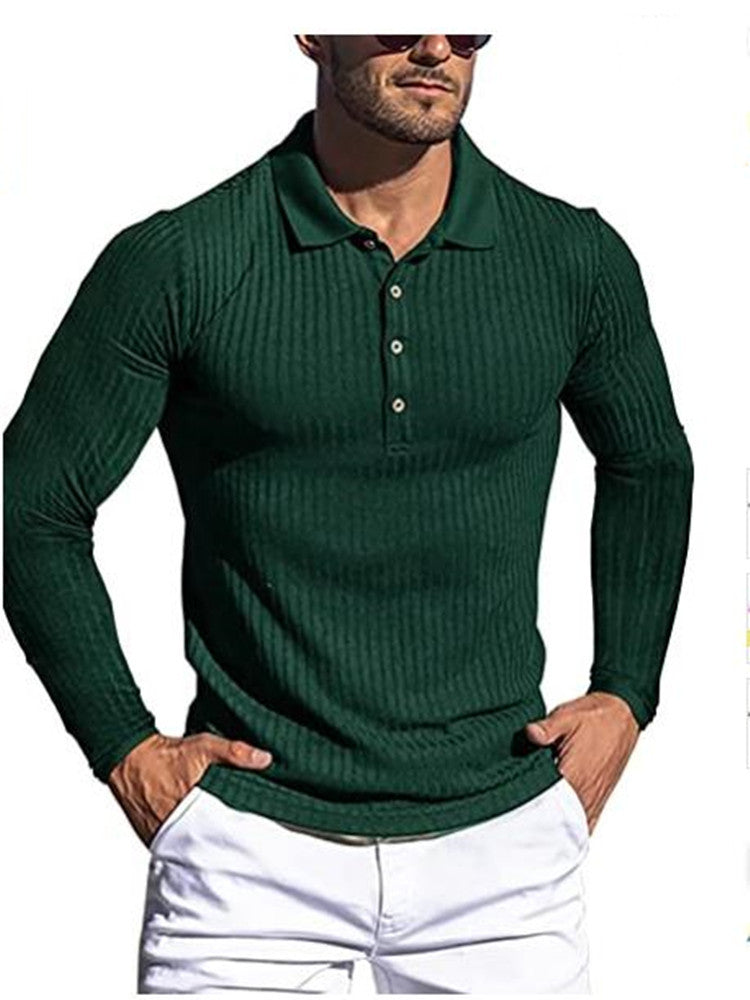 Men's Ribbed Knit Polo