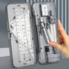 Gray 10-piece set [automatic pen clamping style] comes with a storage box