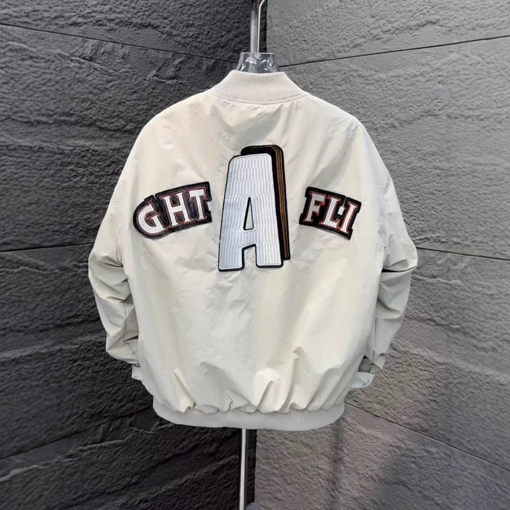 Patchwork Embroidered Bomber Jacket