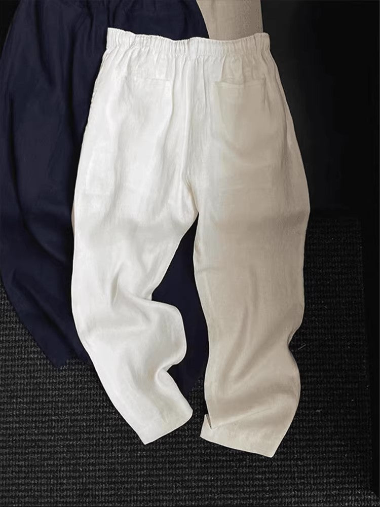 Linen Straight Leg Trousers