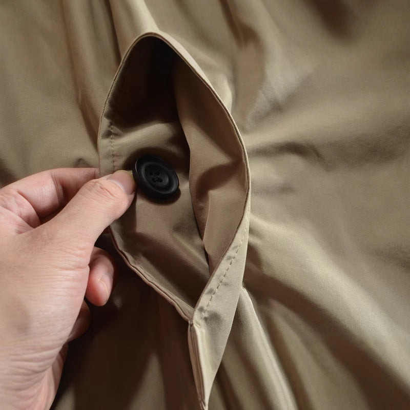 Padded Trench Overcoat