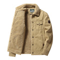 Men's Plush-Lined Washed Cotton Jacket