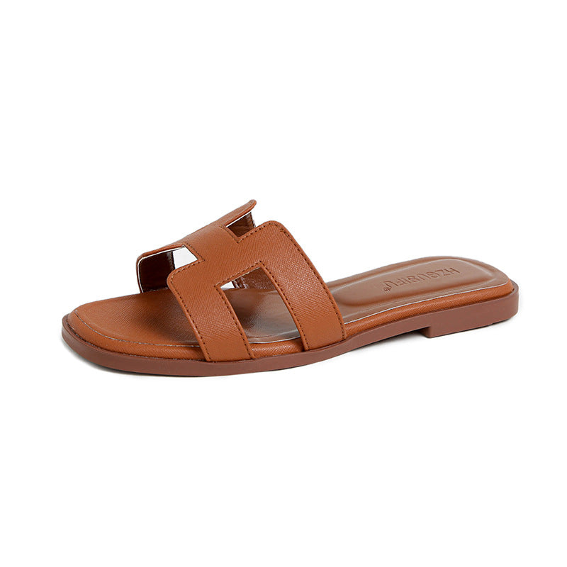 Square Toe Slide Sandals